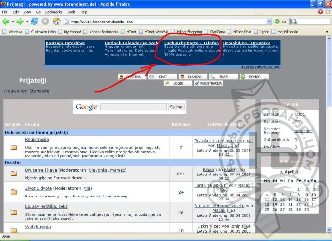 србовање: Google reklama na forumu hrvatskog gastarbajtera